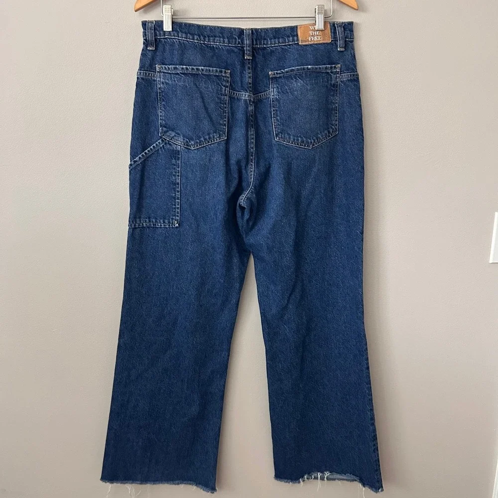 We The Free People Jeans‎ Womens 32 Blue Denim Tinsley Baggy High Rise